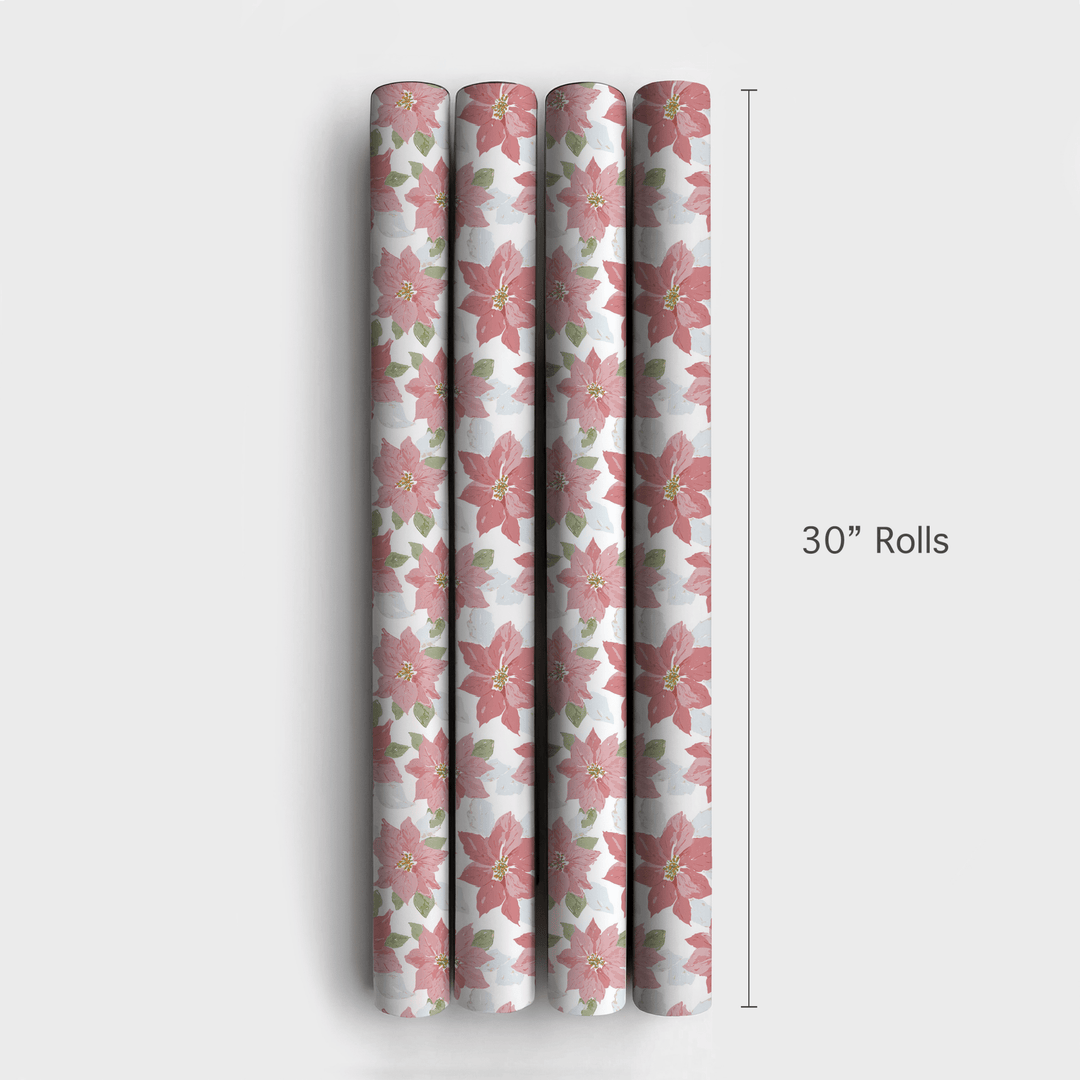 Pastel Poinsettas - Wrapping Paper - Aspen & Arlo