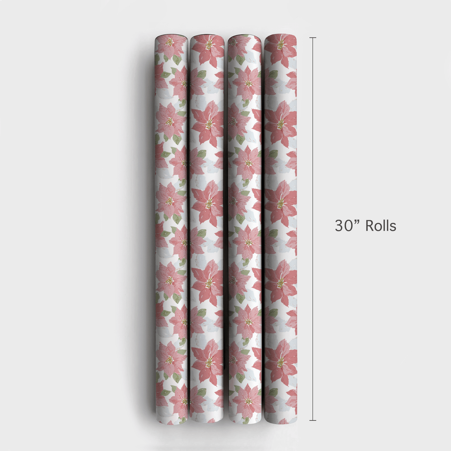 Pastel Poinsettas - Wrapping Paper - Aspen & Arlo