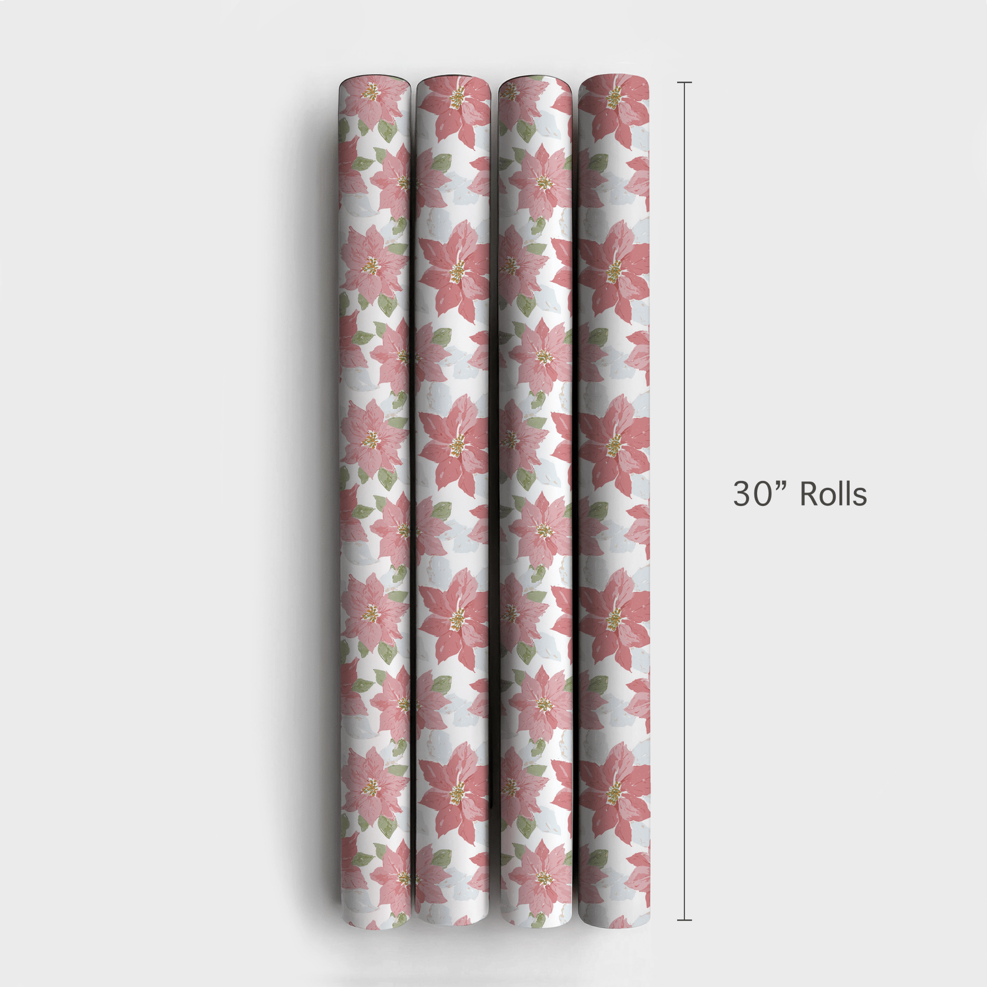 Pastel Poinsettas - Wrapping Paper - Aspen & Arlo