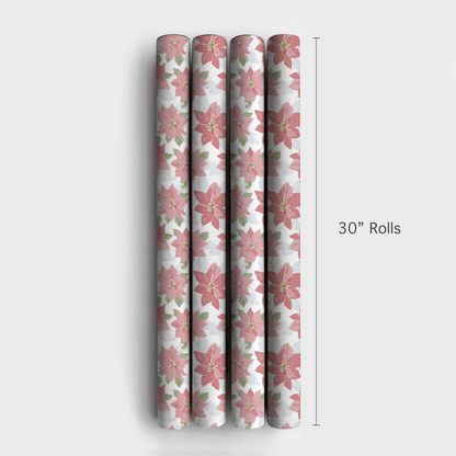 Pastel Poinsettas - Wrapping Paper - Aspen & Arlo