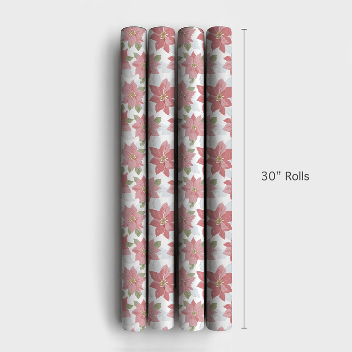 Pastel Poinsettas - Wrapping Paper - Aspen & Arlo