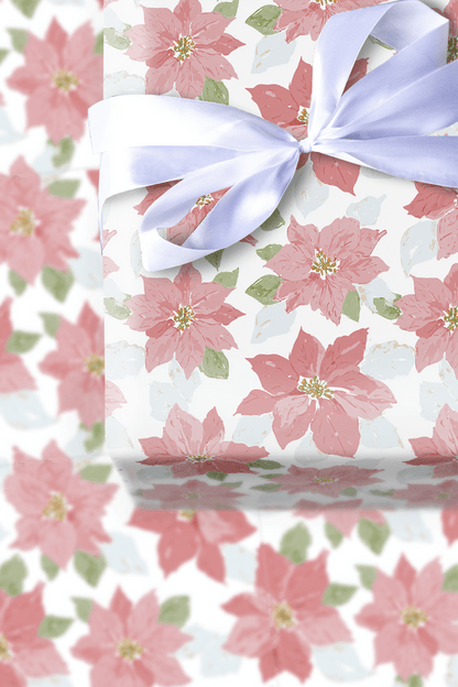 Pastel Poinsettas - Wrapping Paper - Aspen & Arlo