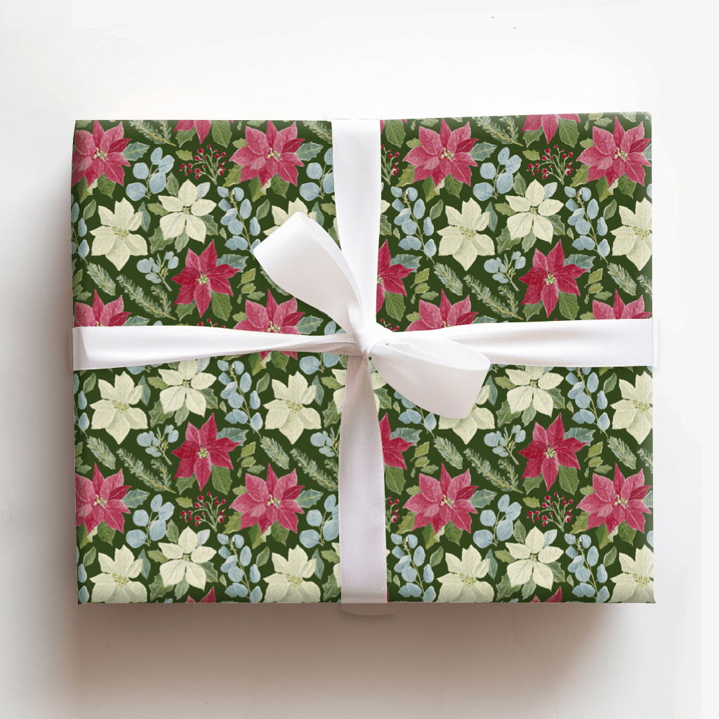 Poinsettia Reverie - Wrapping Paper - Aspen & Arlo