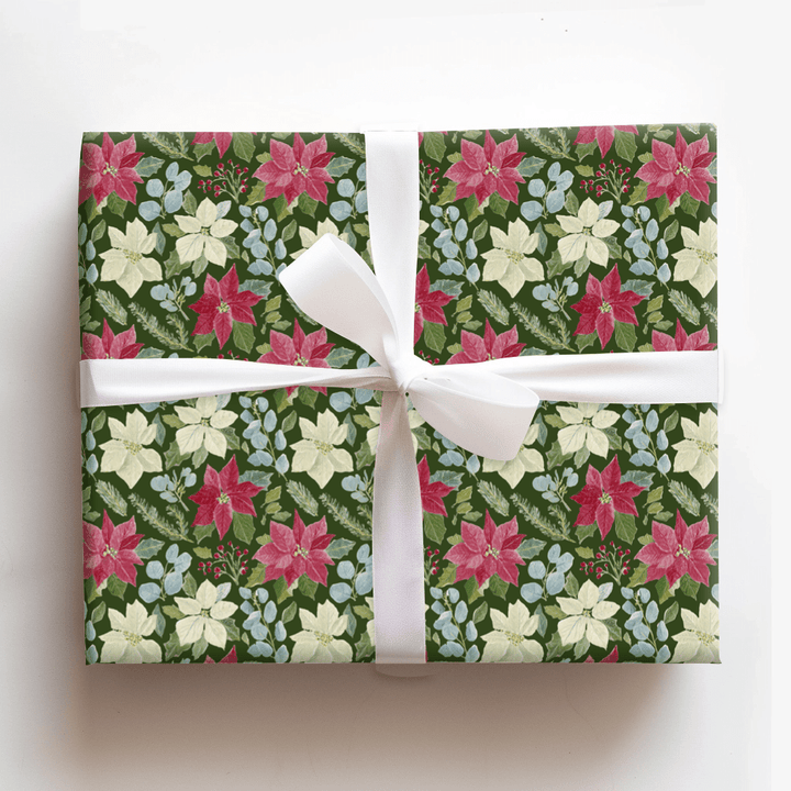 Poinsettia Reverie - Wrapping Paper - Aspen & Arlo