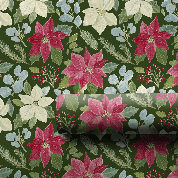 Poinsettia Reverie - Wrapping Paper - Aspen & Arlo