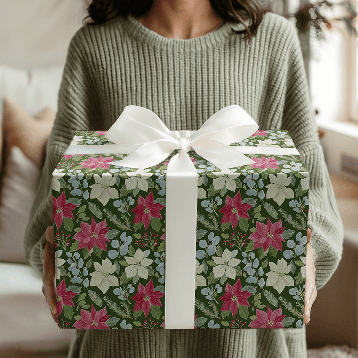 Poinsettia Reverie - Wrapping Paper - Aspen & Arlo
