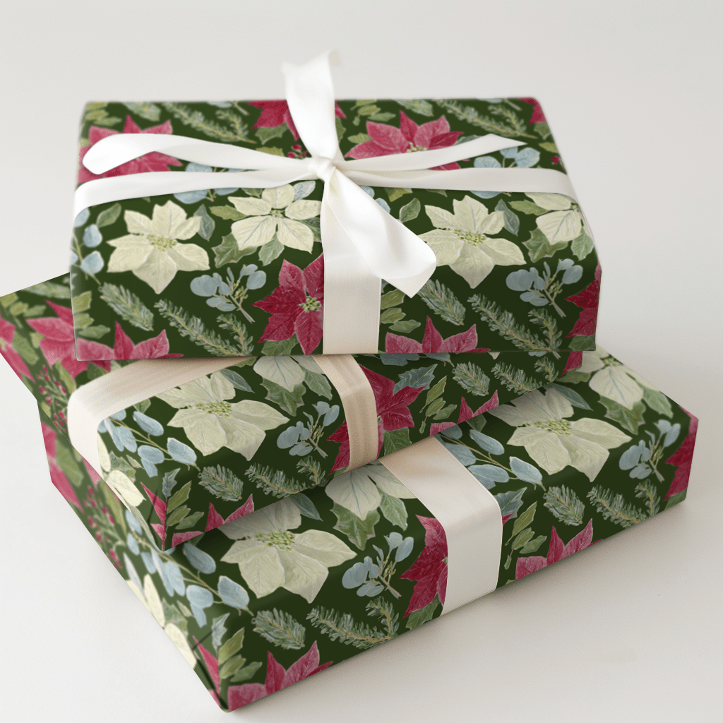 Poinsettia Reverie - Wrapping Paper - Aspen & Arlo