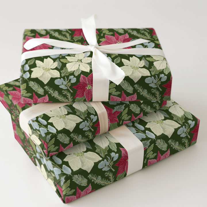 Poinsettia Reverie - Wrapping Paper - Aspen & Arlo