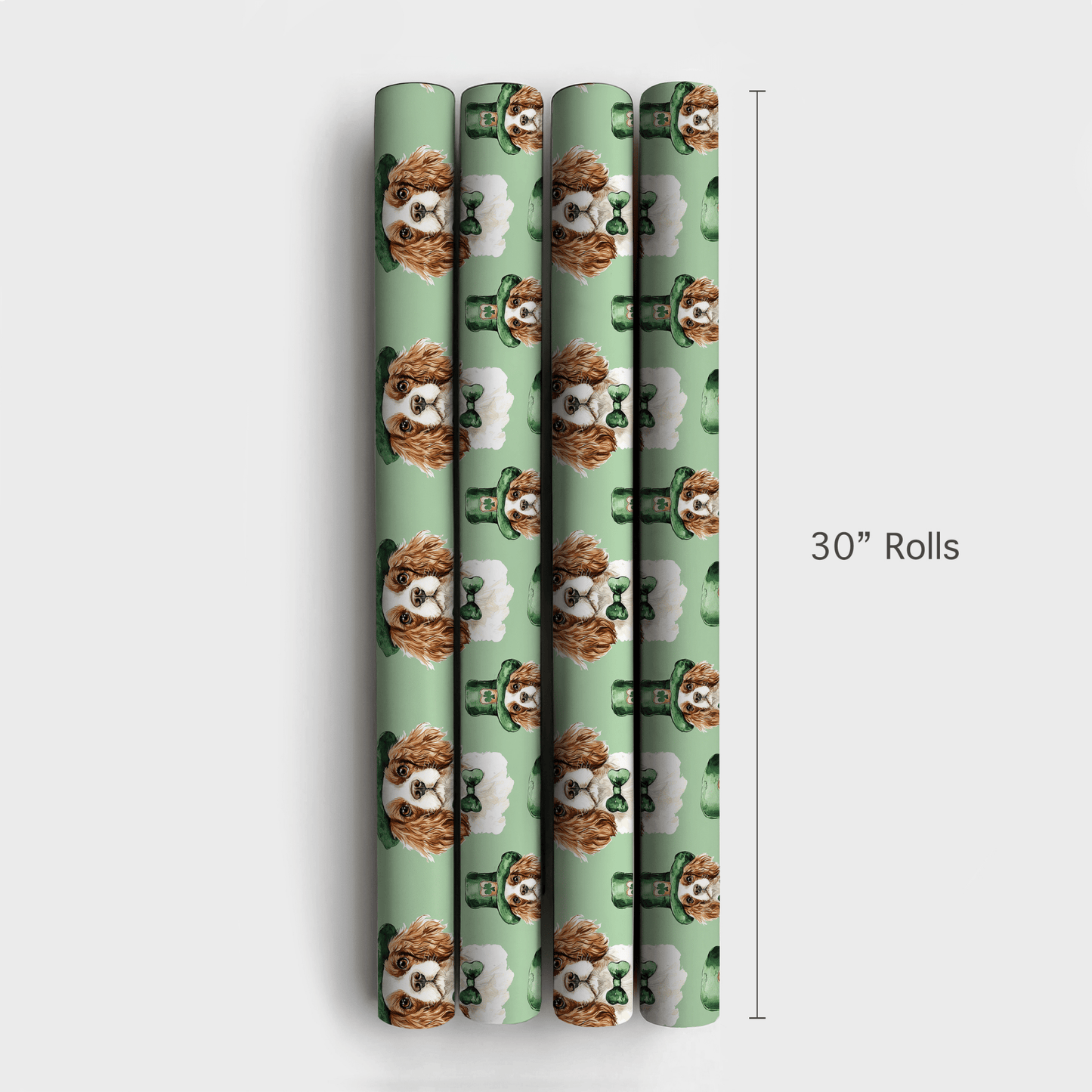 Leprechaun Cavalier King Charles - Wrapping Paper - Aspen & Arlo