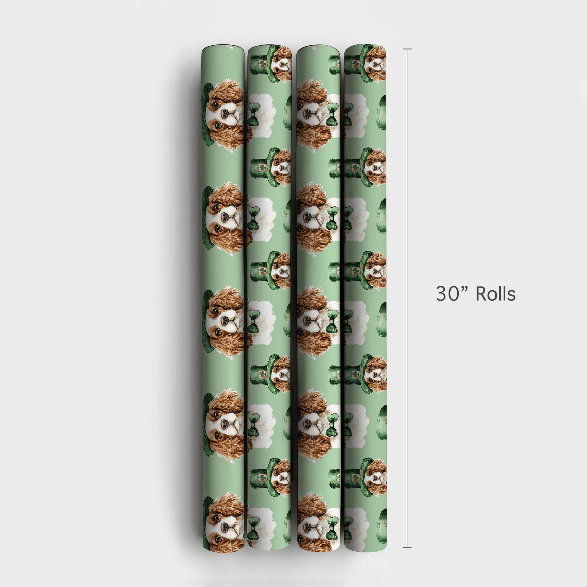 Leprechaun Cavalier King Charles - Wrapping Paper - Aspen & Arlo