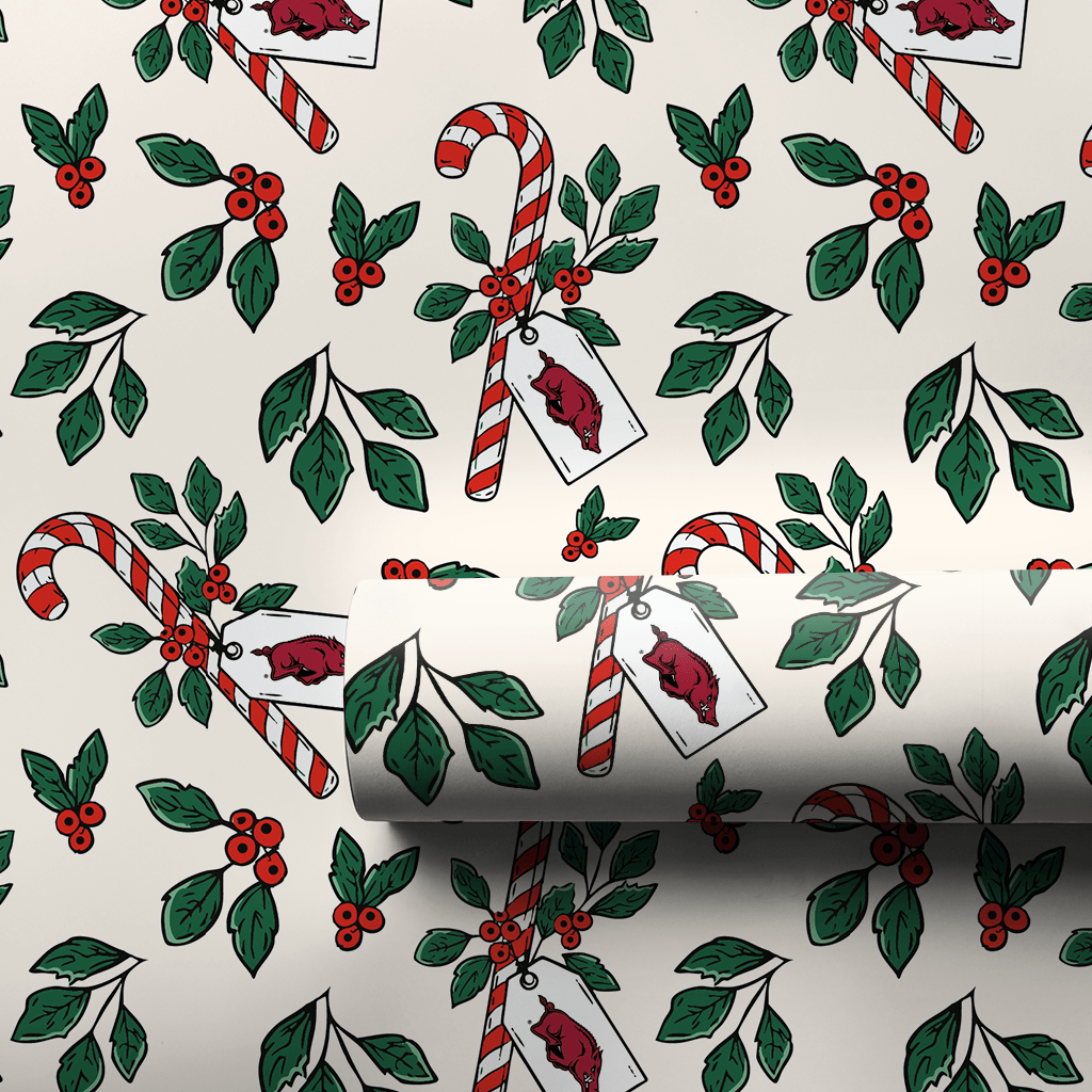 Peppermint Hog - Wrapping Paper - Aspen & Arlo