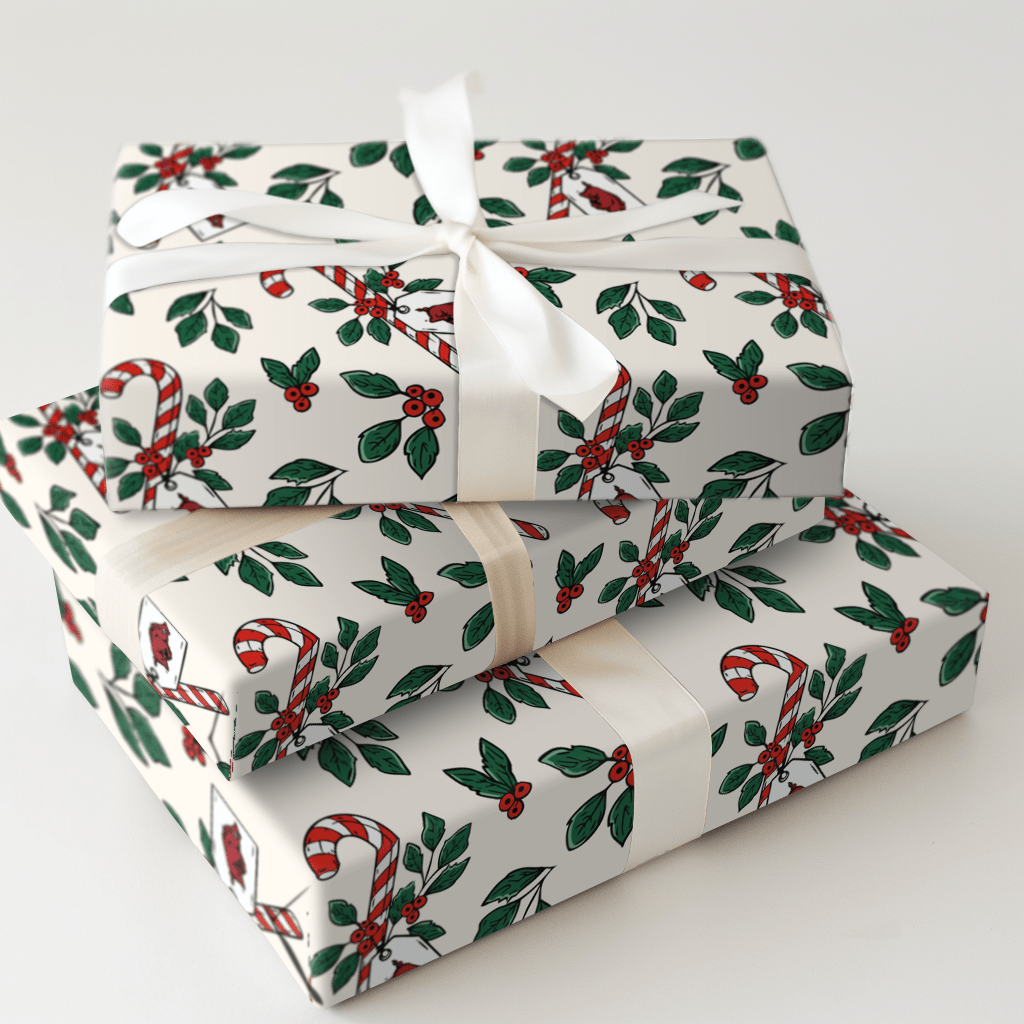 Peppermint Hog - Wrapping Paper - Aspen & Arlo