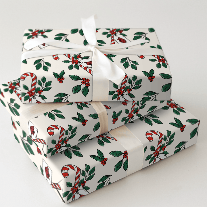 Peppermint Hog - Wrapping Paper - Aspen & Arlo