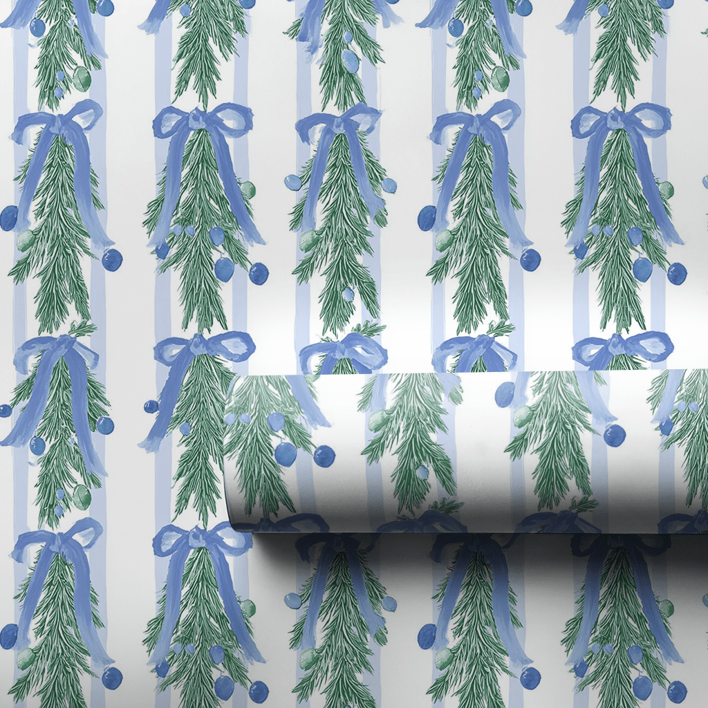 Periwinkle Garland - Wrapping Paper - Aspen & Arlo