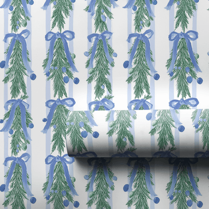 Periwinkle Garland - Wrapping Paper - Aspen & Arlo