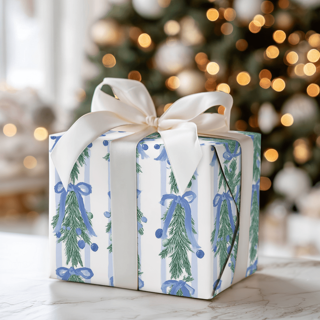 Periwinkle Garland - Wrapping Paper - Aspen & Arlo