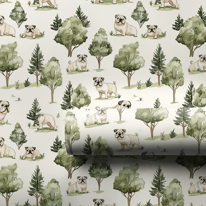 Park Day with the Bulldogs - Wrapping Paper - Aspen & Arlo