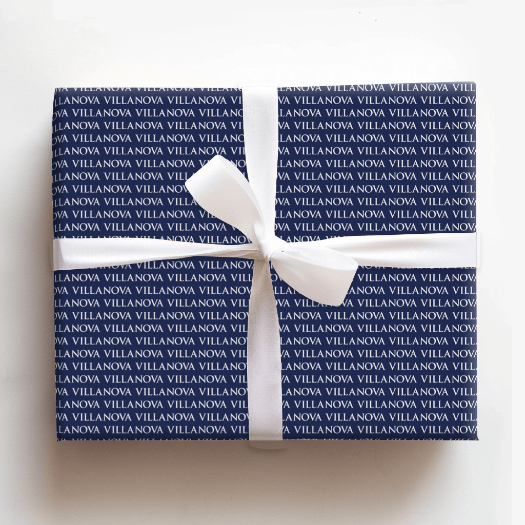 Collegiate Villanova on Blue - Wrapping Paper - Aspen & Arlo