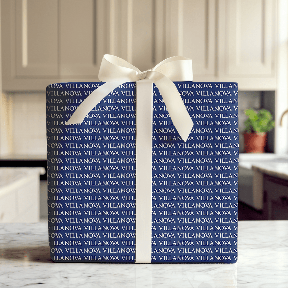 Collegiate Villanova on Blue - Wrapping Paper - Aspen & Arlo