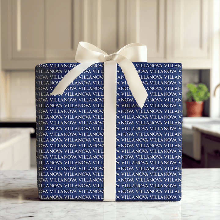 Collegiate Villanova on Blue - Wrapping Paper - Aspen & Arlo