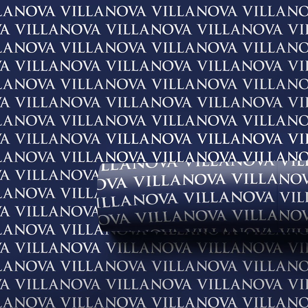 Collegiate Villanova on Blue - Wrapping Paper - Aspen & Arlo