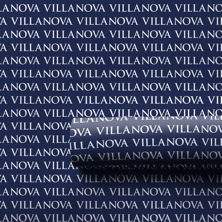 Collegiate Villanova on Blue - Wrapping Paper - Aspen & Arlo