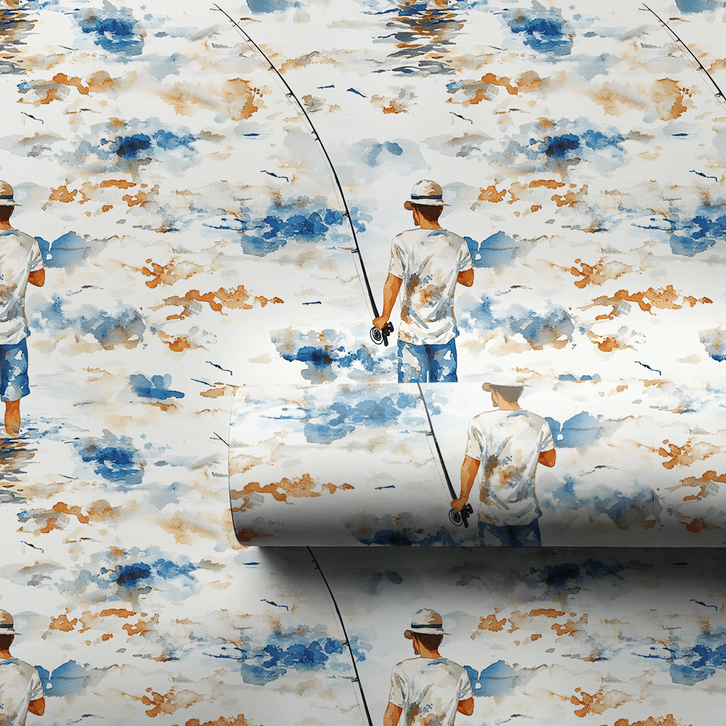 Hooked on You Dad - Wrapping Paper - Aspen & Arlo