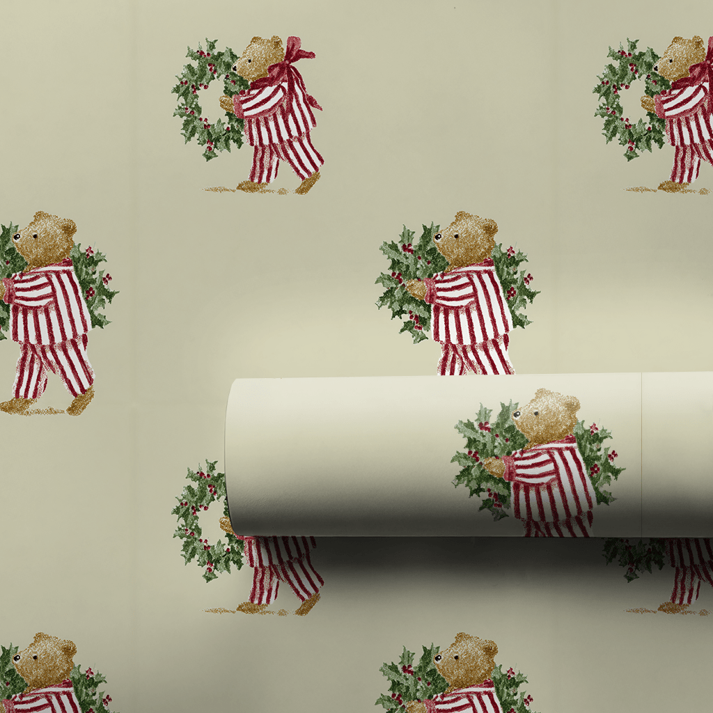 Grumpy Bear Holiday - Wrapping Paper - Aspen & Arlo