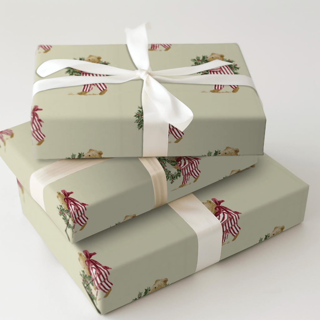 Grumpy Bear Holiday - Wrapping Paper - Aspen & Arlo