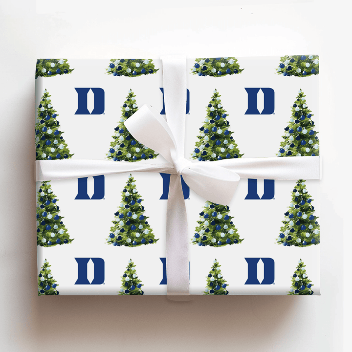 Blue Devil Christmas Tree - Wrapping Paper - Aspen & Arlo