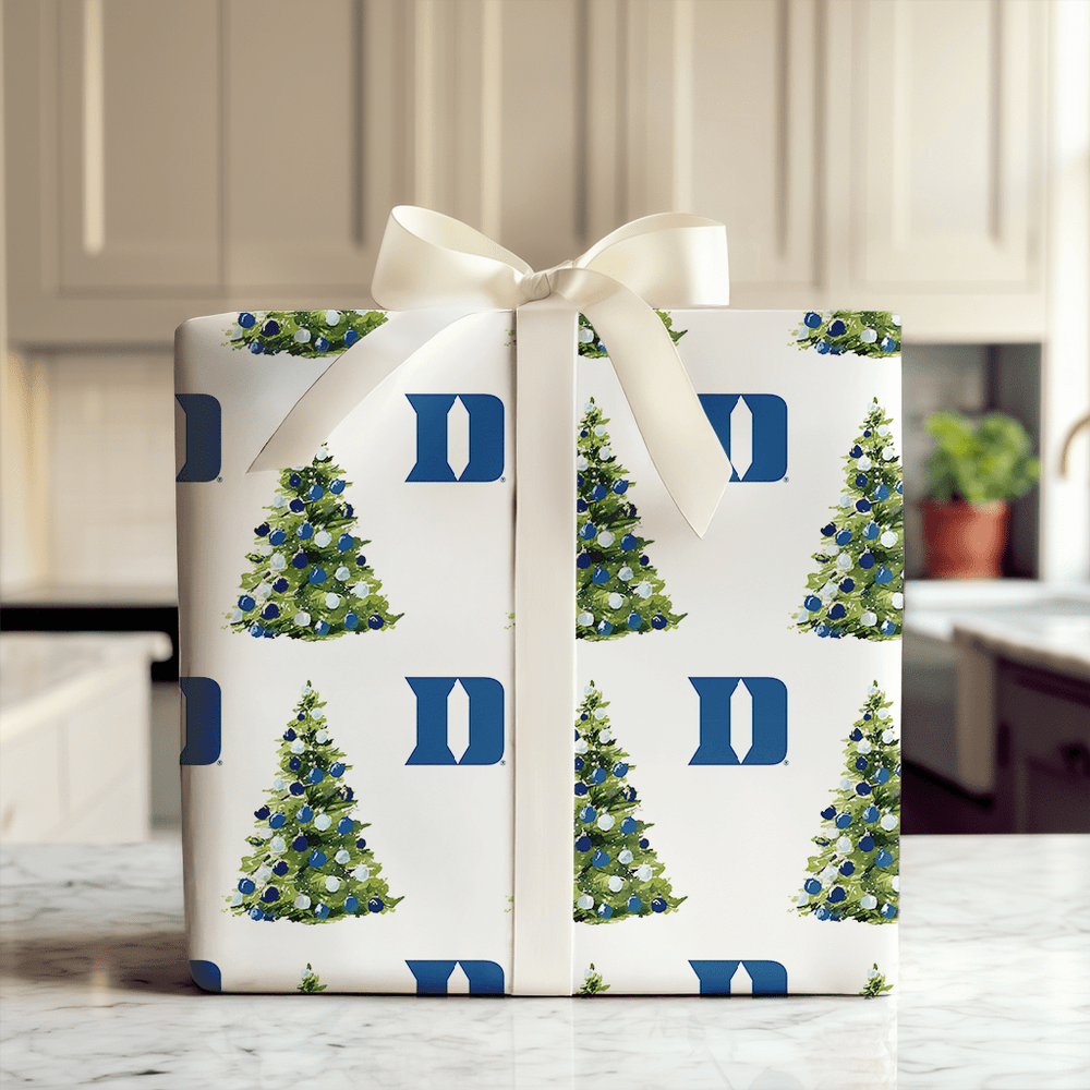 Blue Devil Christmas Tree - Wrapping Paper - Aspen & Arlo