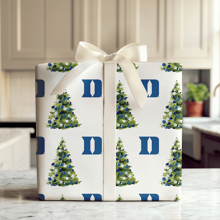 Blue Devil Christmas Tree - Wrapping Paper - Aspen & Arlo