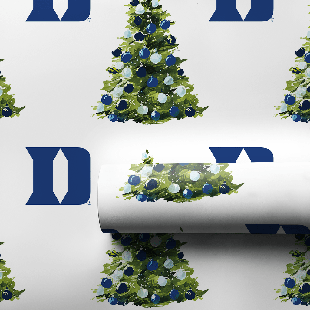 Blue Devil Christmas Tree - Wrapping Paper - Aspen & Arlo