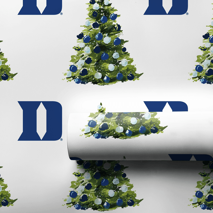 Blue Devil Christmas Tree - Wrapping Paper - Aspen & Arlo