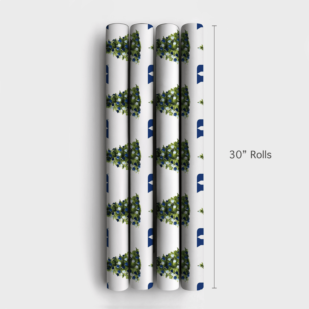 Blue Devil Christmas Tree - Wrapping Paper - Aspen & Arlo