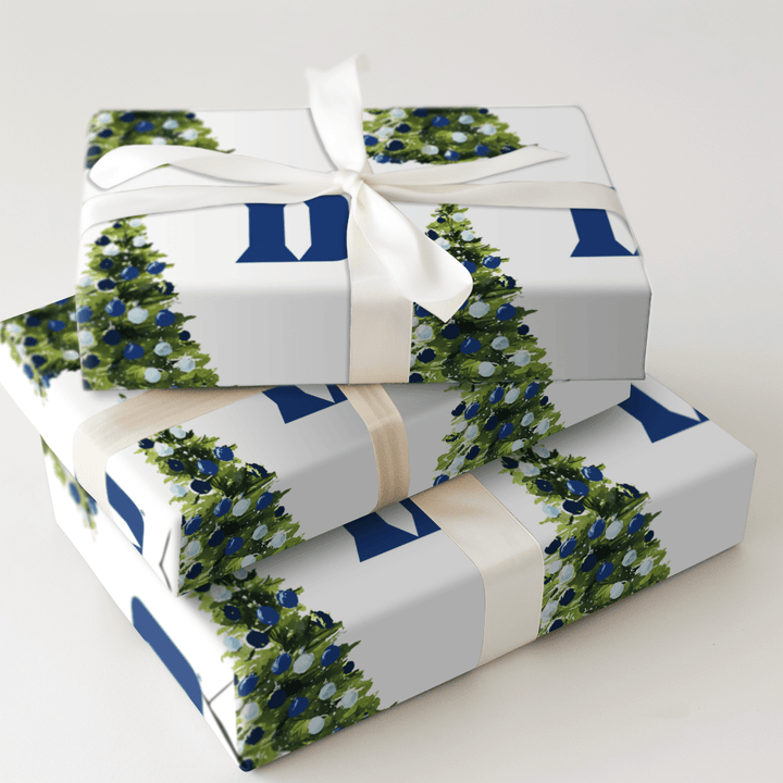Blue Devil Christmas Tree - Wrapping Paper - Aspen & Arlo