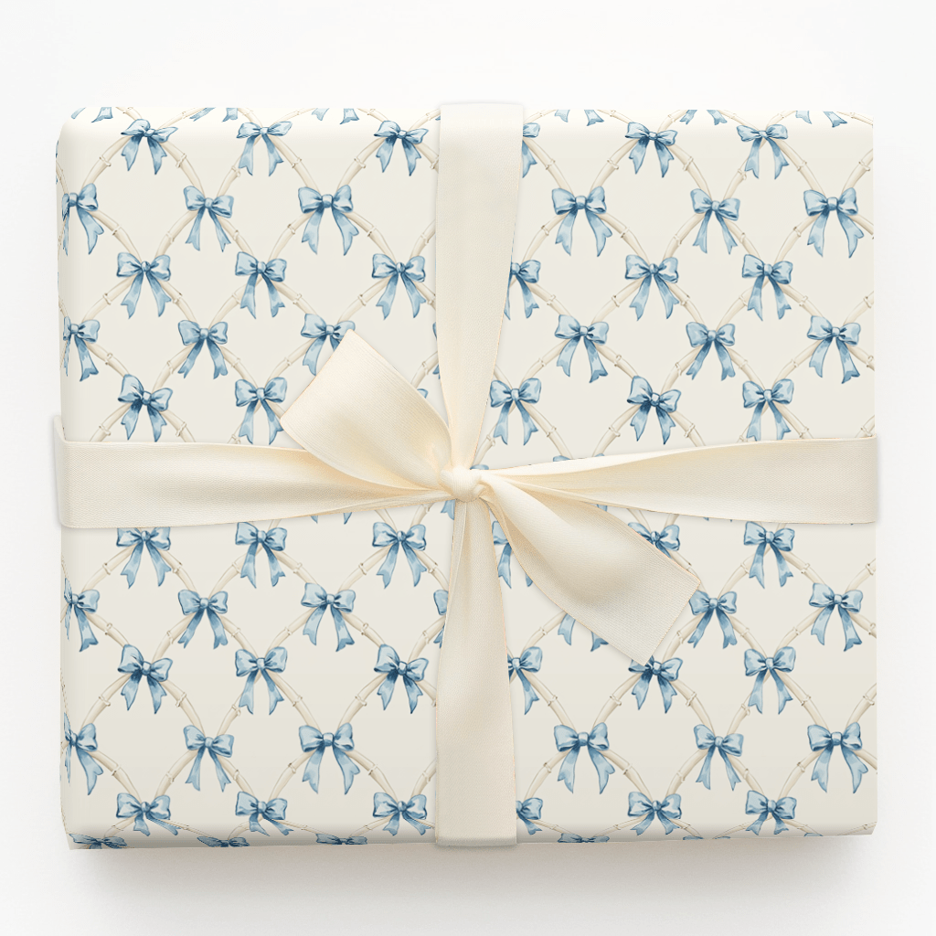 Tied with Blue Joy - Wrapping Paper - Aspen & Arlo