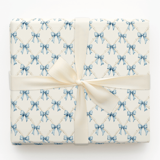 Tied with Blue Joy - Wrapping Paper - Aspen & Arlo