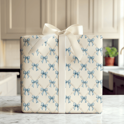 Tied with Blue Joy - Wrapping Paper - Aspen & Arlo