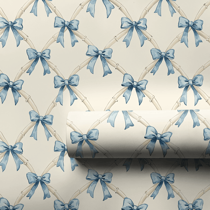 Tied with Blue Joy - Wrapping Paper - Aspen & Arlo