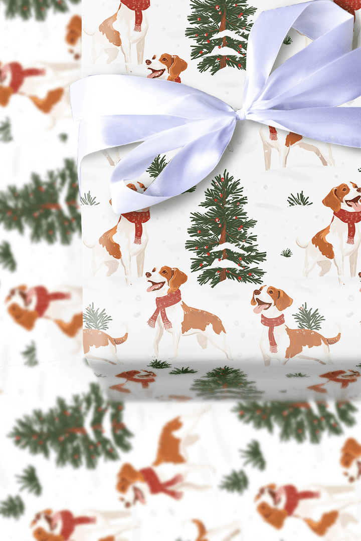 Snow Day for Brittanys - Wrapping Paper - Aspen & Arlo