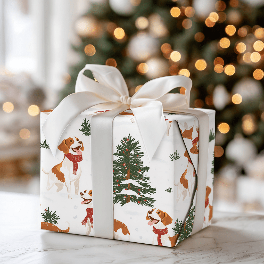 Snow Day for Brittanys - Wrapping Paper - Aspen & Arlo