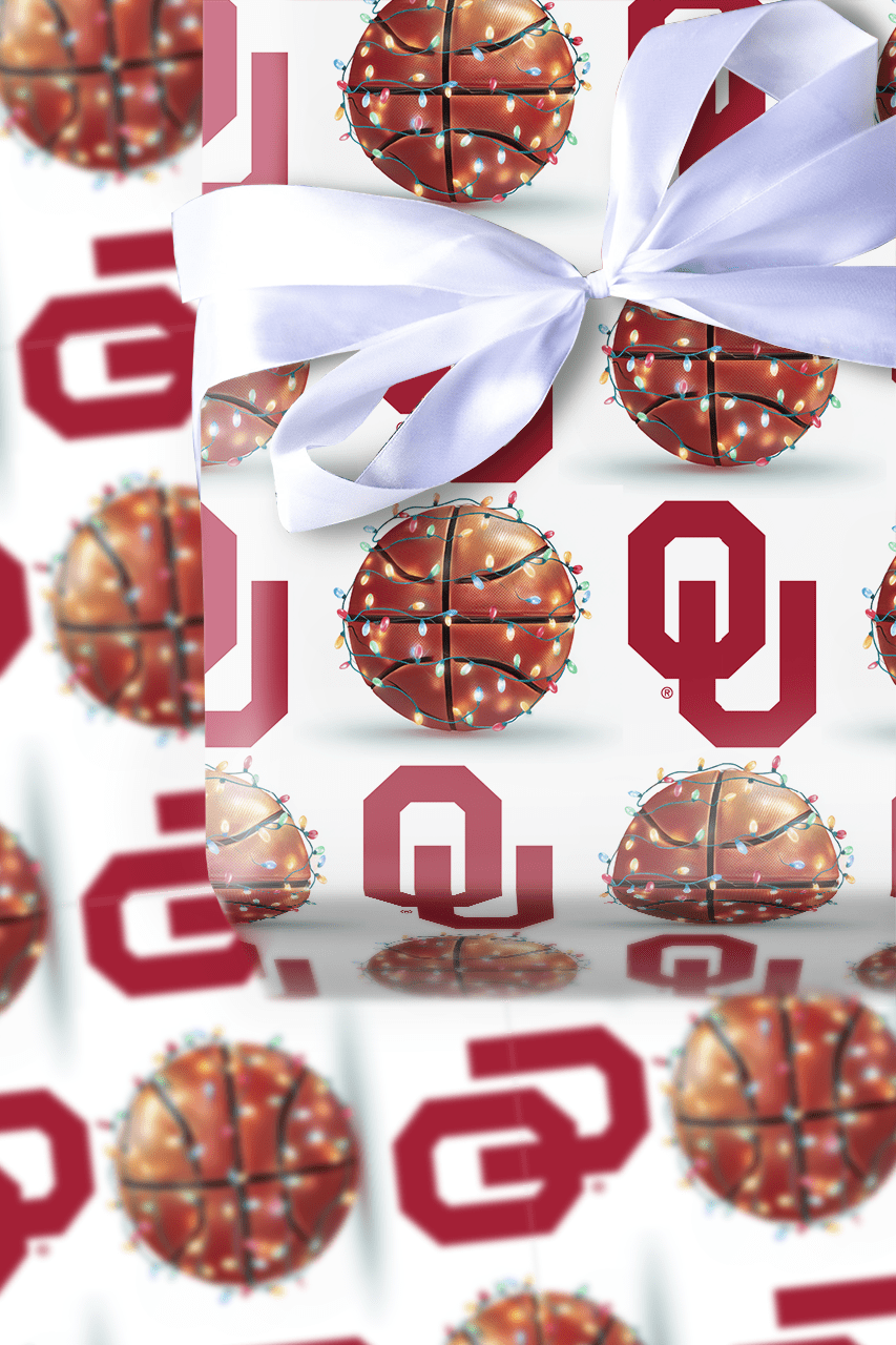 Holiday Hoops Sooners - Wrapping Paper - Aspen & Arlo