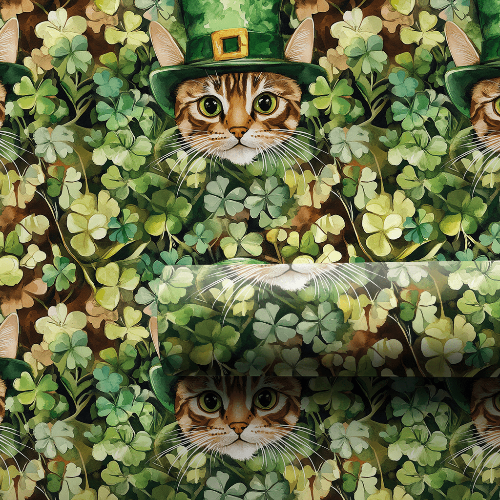 Leprechaun Sneaky Cat - Wrapping Paper - Aspen & Arlo