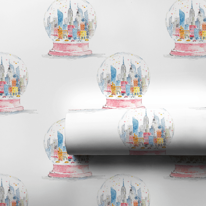 Frosted Skyline - Wrapping Paper - Aspen & Arlo