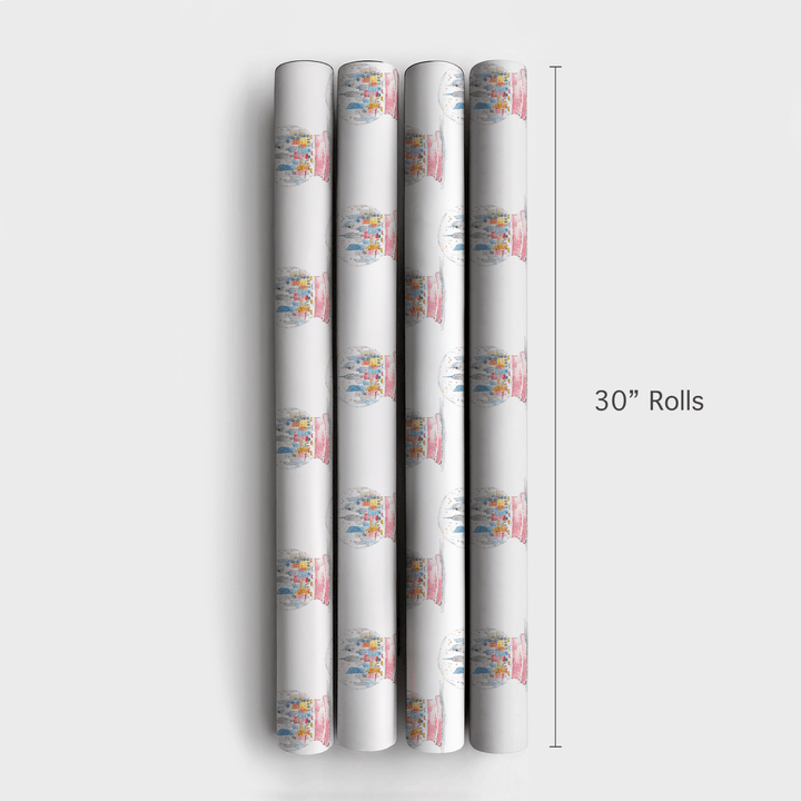 Frosted Skyline - Wrapping Paper - Aspen & Arlo