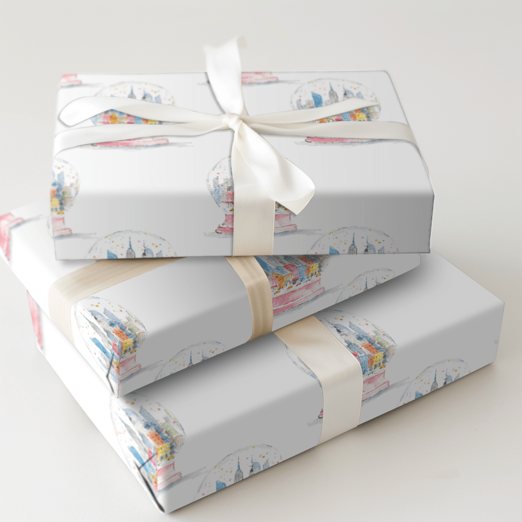 Frosted Skyline - Wrapping Paper - Aspen & Arlo
