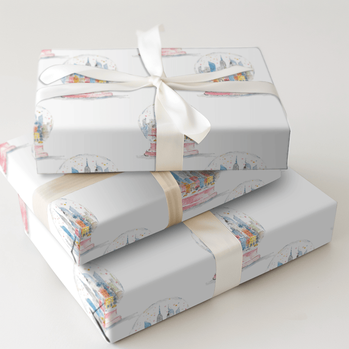 Frosted Skyline - Wrapping Paper - Aspen & Arlo