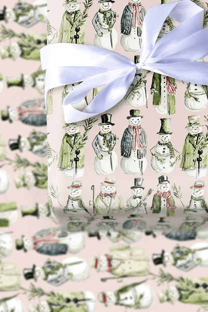 Cotton Candy Snowmen - Wrapping Paper - Aspen & Arlo