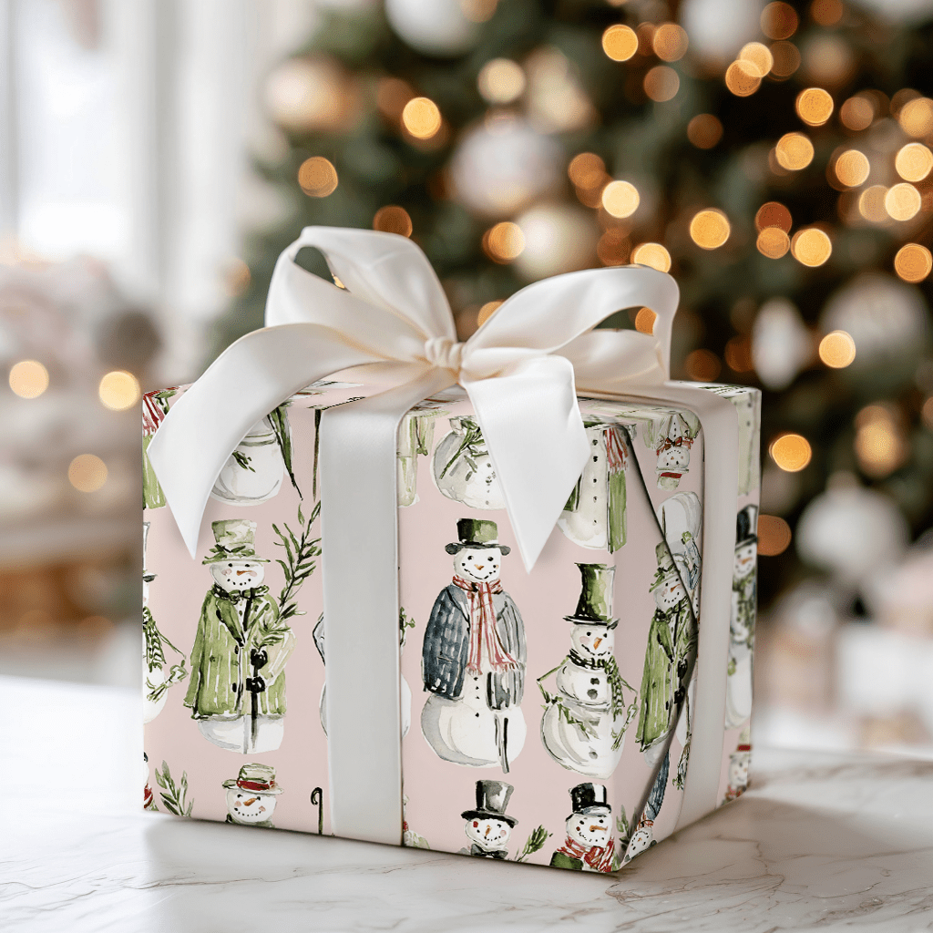 Cotton Candy Snowmen - Wrapping Paper - Aspen & Arlo